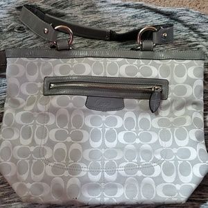 Silver coach purse